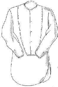 Late Victorian men's dress shirt