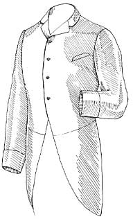 Late Victorian men's single breasted morning coat
