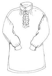 men's 19th century square cut shirt