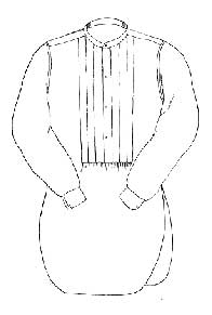 Victorian men's pleated shirt