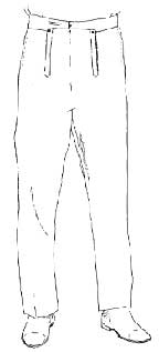 men's 19th century narrow fall front trouser