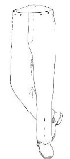 men's Early Victorian  fly front trouser