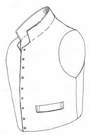Regency waistcoat with stand collar