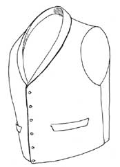 Regency waistcoat with shawl collar