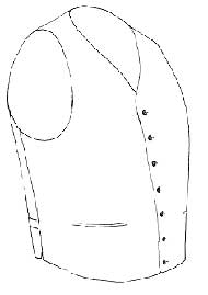 Civil War period single breasted wiastcoat