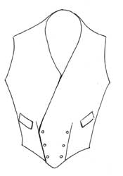 Late Victorian men's double breasted wiastcoat 