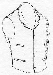 Late Victorian men's waistcoat with lapel